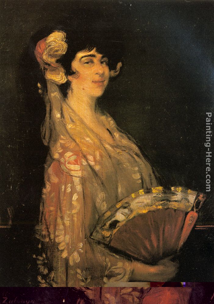 An Elegant Lady Fanning Herself